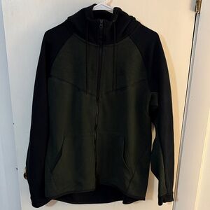Black and Dark Green Nike Tech Hoodie